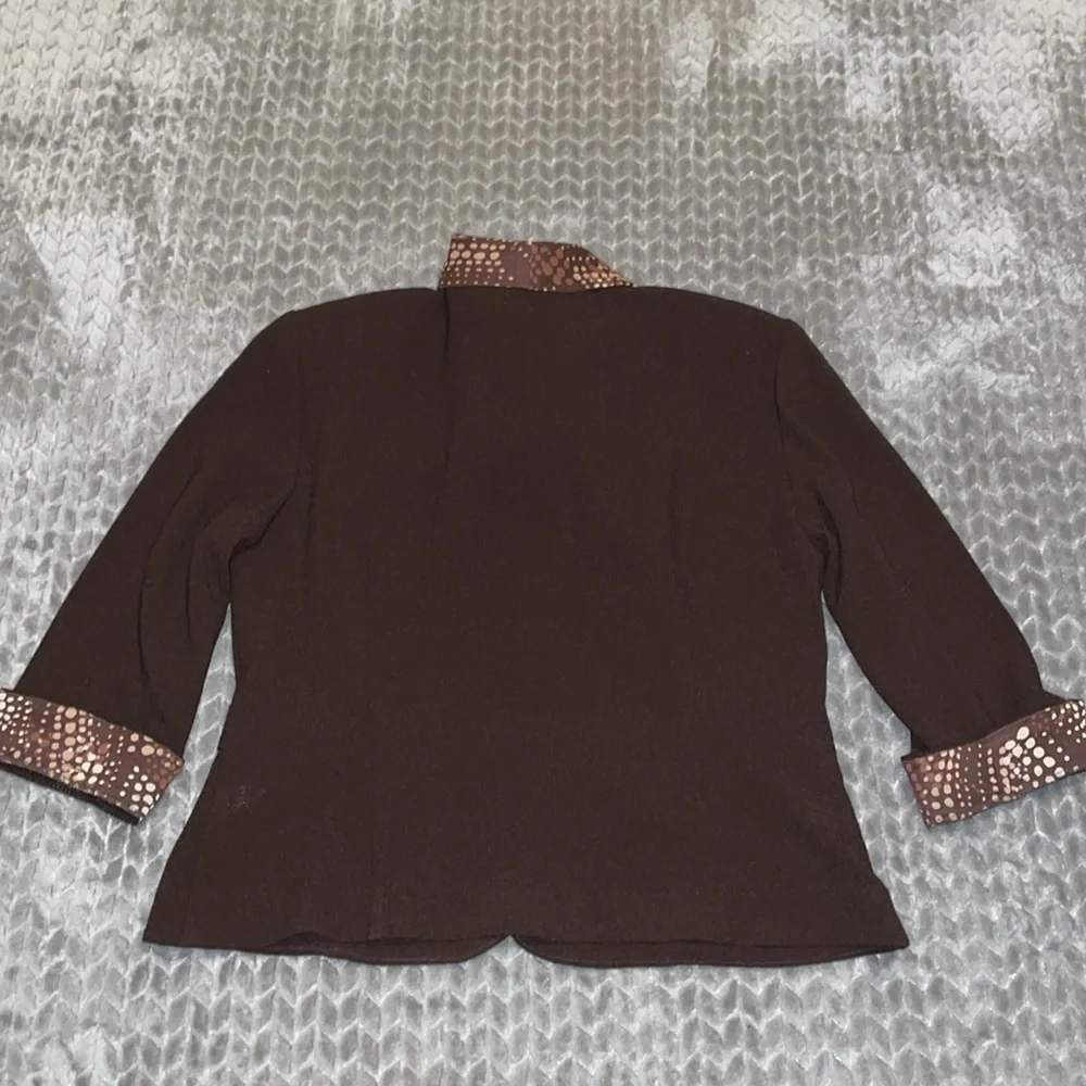 Lot of 2 Studio I brown blazers.  Size 12/12P.‎